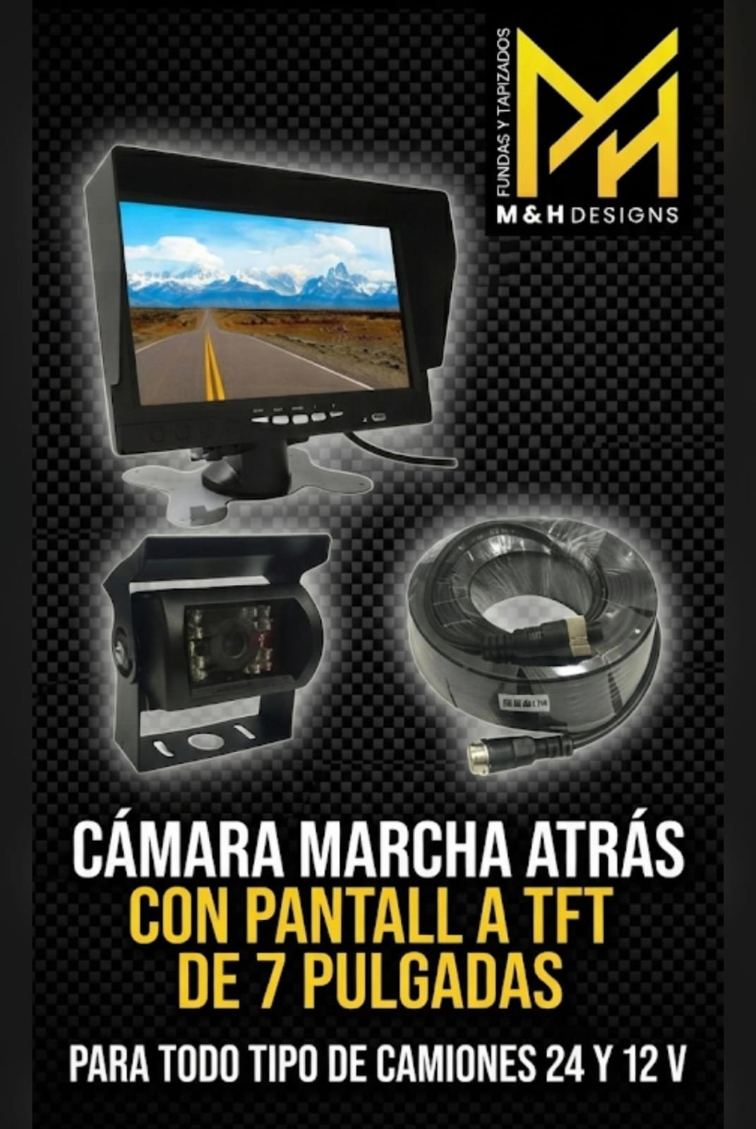 Kit de c&aacute;mara marcha atr&aacute;s para camiones - Accesorios M&H Designs